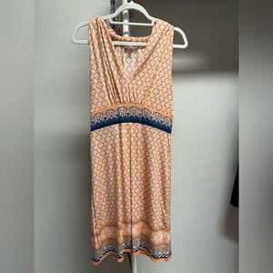 Orange and blue dress size large